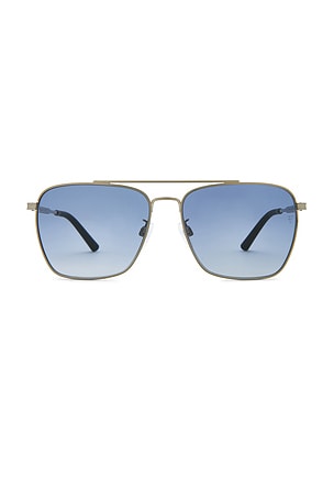 Oliver Peoples R-15 Sunglasses in Metallic Silver