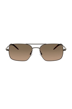 Oliver Peoples Victory II Pillow Sunglasses in Brown