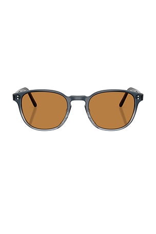 Oliver Peoples Fairmont Sun Irregular Sunglasses in Black
