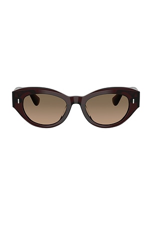 Oliver Peoples Lerrue Oval Sunglasses in Black