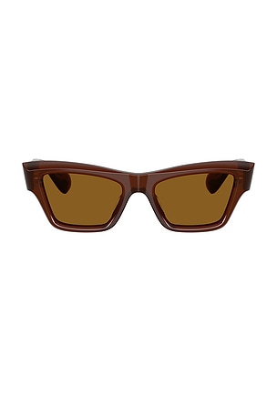 Oliver Peoples X Jil Sander Cat Eye Sunglasses in Brown