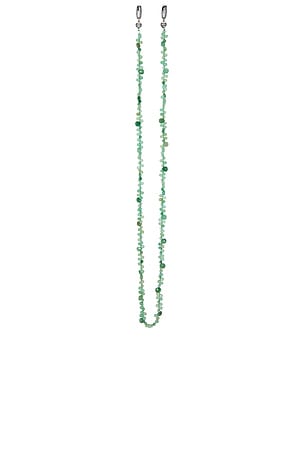 Ossa Faceted Gemstone Crossbody Chain in Green