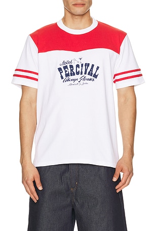 Percival Cut And Sew Regular Tee in White