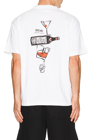 Percival Perci And Rossi Martini Oversized T-Shirt in White