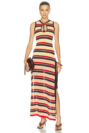 RABANNE Sleeveless Maxi Dress in Yellow