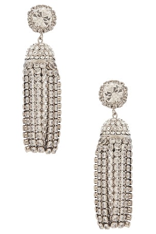 RABANNE Drop Earrings in Metallic Silver