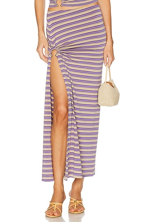 RABANNE Midi Skirt in Purple