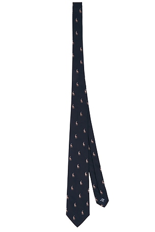 Polo Ralph Lauren Silk Polo Player Neck Tie in Navy