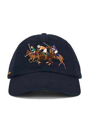 Polo Ralph Lauren Large Polo Players Embroidered Sport Cap in Navy