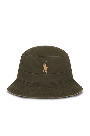 Polo Ralph Lauren Chino Loft Bucket Hat in Olive