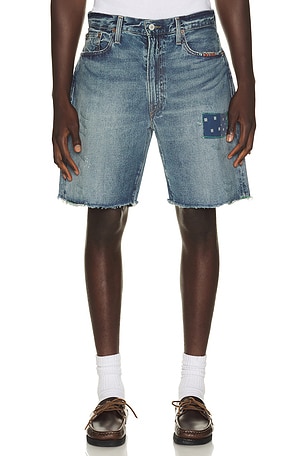 Polo Ralph Lauren Novelty Repair Denim Jean Short in Blue