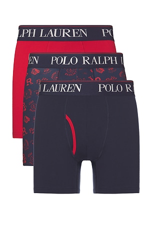 Polo Ralph Lauren 3 Pack Boxer Brief in Navy,Red