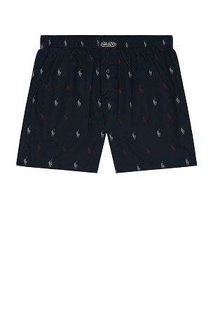 Polo Ralph Lauren All Over Print Woven Boxer in Navy