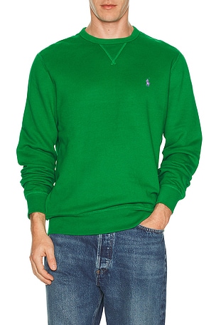 Polo Ralph Lauren Long Sleeve Rl Fleece Crewneck Sweatshirt in Green
