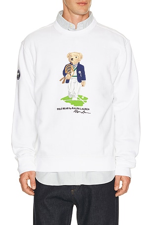 Polo Ralph Lauren Wimbledon Bear Sweater in White