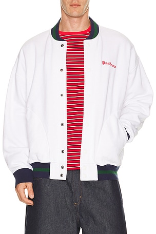 Polo Ralph Lauren Tennis Baseball Jacket in White