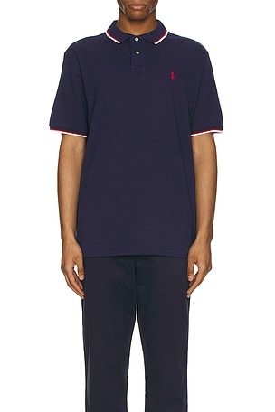 Polo Ralph Lauren Tipped Mesh Classic Polo in Blue