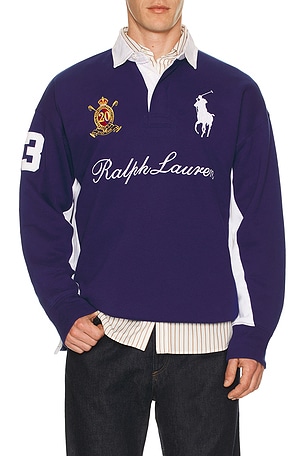 Polo Ralph Lauren Magic Fleece Big Pony Rugby Sweatshirt in Royal