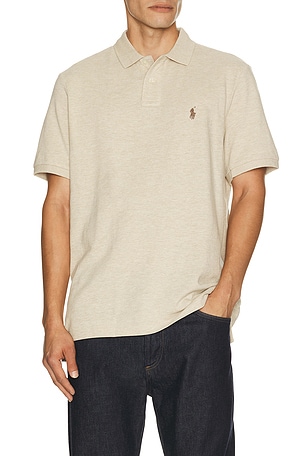 Polo Ralph Lauren Mesh Polo in Cream