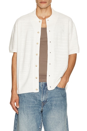 Polo Ralph Lauren Short Sleeve Cardigan Sweater in White