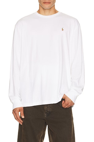 COMME des GARCONS PLAY Logo Tee in White | FWRD