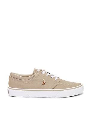Polo Ralph Lauren Canvas Faxon Low Top Sneaker in Beige