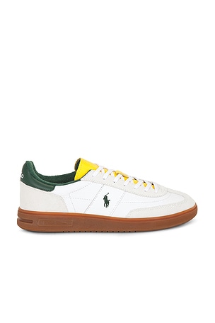 Polo Ralph Lauren Bedford Leather And Suede Low Top Sneaker in White
