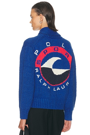Polo Ralph Lauren Zip Up Cardigan in Blue