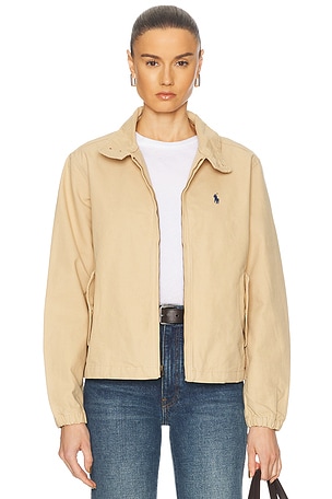 Polo Ralph Lauren Canvas Windbreaker Jacket in Tan