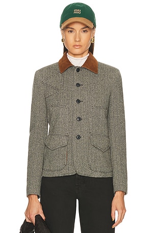 Polo Ralph Lauren Peplum Jacket in Grey
