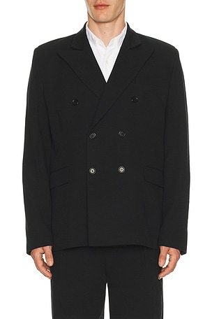 Palmes Double Breasted Blazer in Black