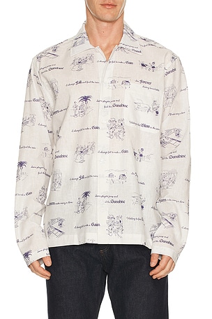 Palmes Sunshine Linen Shirt in White