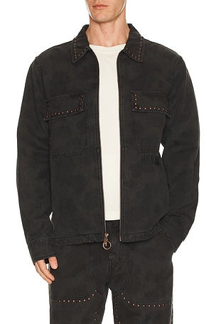 Pleasures Cowhide Work Jacket in Black