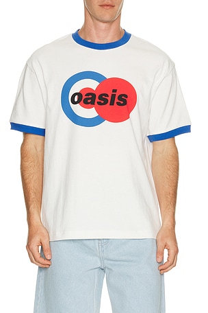 Pleasures x Oasis 1996 Ringer Shirt in White