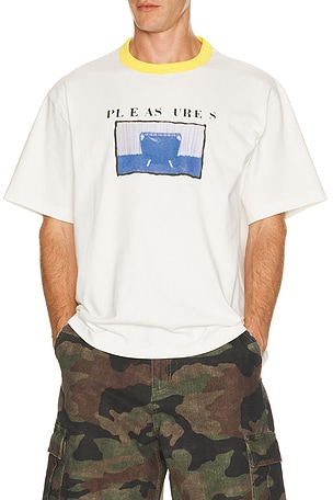 Pleasures x Talking Heads Speaking Heavyweight Tee in White