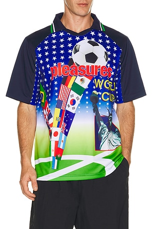 Pleasures Flags Jersey in Blue