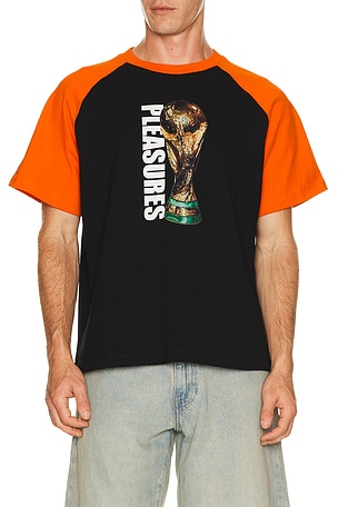 Pleasures Trophy Raglan Tee in Black
