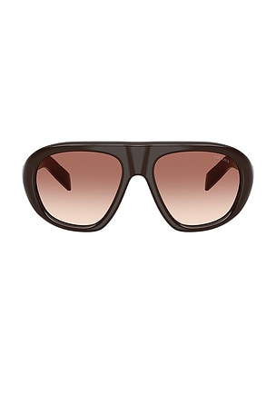Prada Irregular Sunglasses in Black