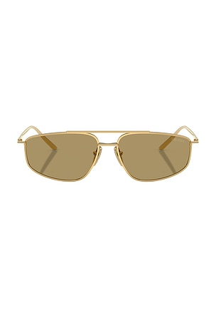 Prada Aviator Sunglasses in Metallic Gold