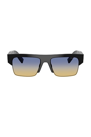 Prada Rectangular Sunglasses in Blue,Black