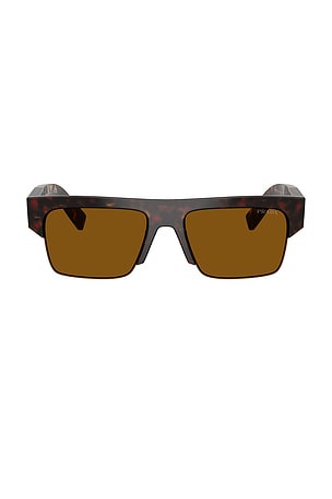 Prada Rectangular Sunglasses in Brown