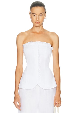 Posse Florence Strapless Top in Ivory