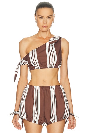 Posse Rosie Tie Top in Chocolate