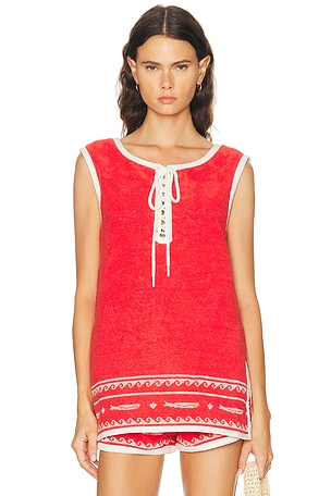 Posse Cody Tunic Top in Red