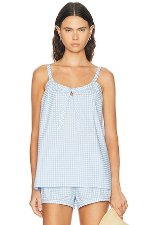 Posse Lila Cami Tank Top in Blue