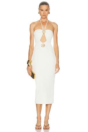 PatBO Luna Knit Midi Dress in Cream