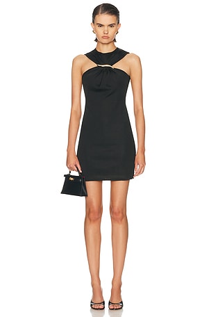 PatBO Tricot Siren Short Dress in Black