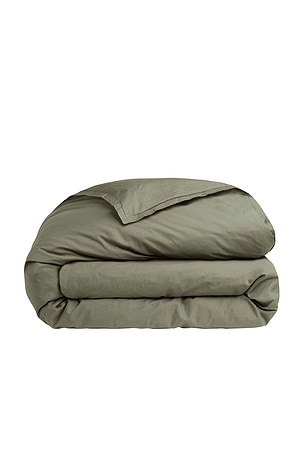 Parachute Percale Duvet Cover in Olive