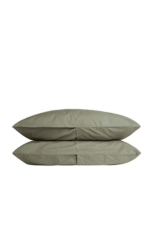 Parachute Percale Pillowcase Set in Green