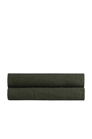 Parachute Linen Fitted Sheet in Green